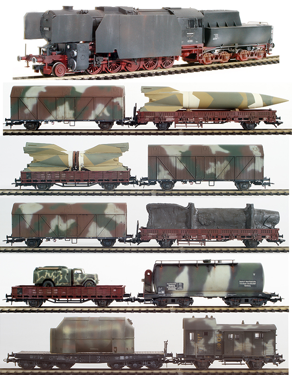 REI Models 0035s - German WWII Wehrmacht V2 Transport Set in Three Tone Camo Livery  (Sound)